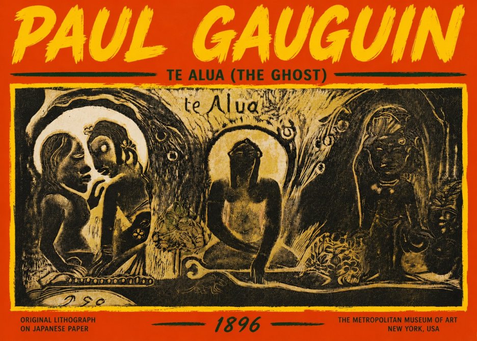 Paul Gauguin Te Alua (the Ghost) No5 - Poszter
