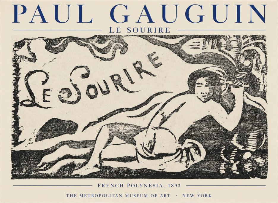 Paul Gauguin Le Sourire No1 - Poszter