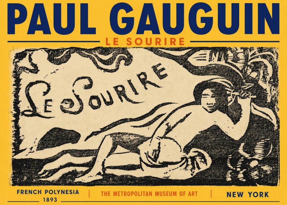 Paul Gauguin Le Sourire No5 - Poszter