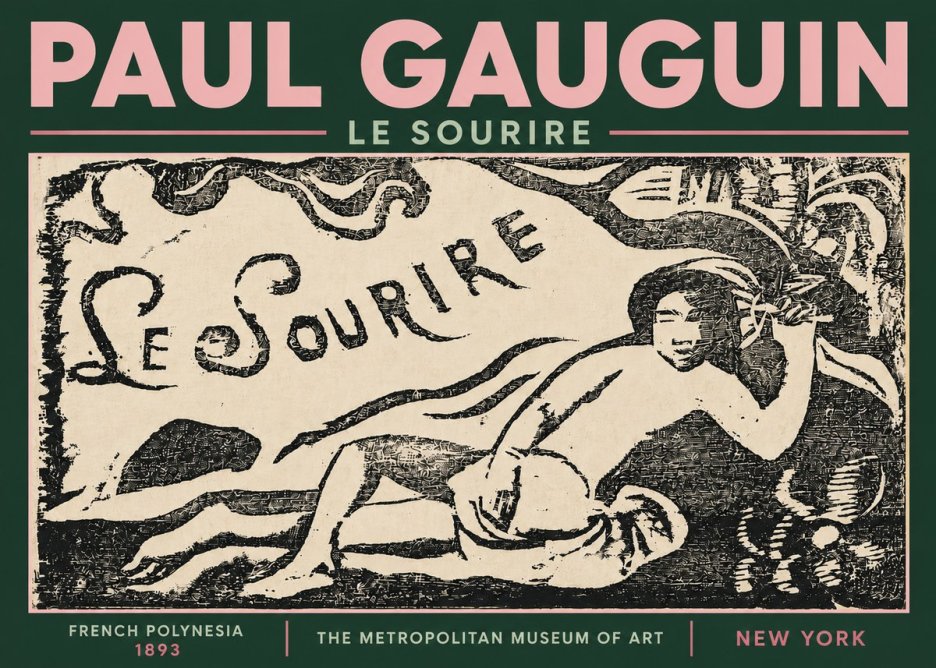Paul Gauguin Le Sourire No6 - Poszter
