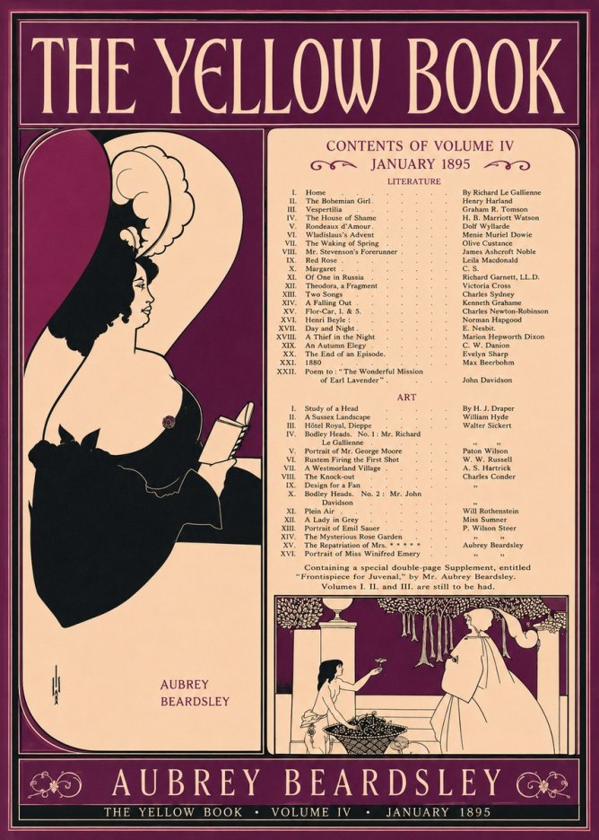Aubrey Beardsley The Yellow Book II No2 - Poszter