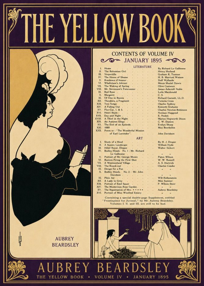 Aubrey Beardsley The Yellow Book II No6 - Poszter