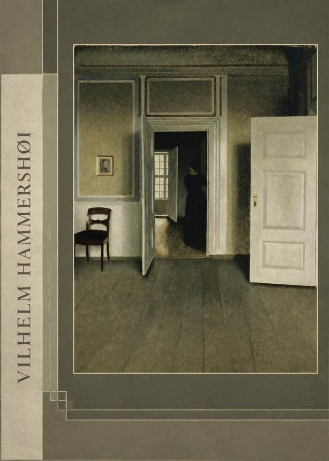Vilhelm Hammershøi Interior with a Woman Seen from the Back No2 - Poszter