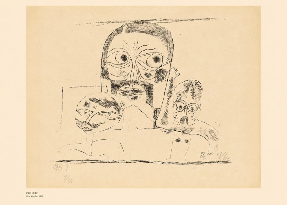 Paul Klee Drei Köpfe No6 - Poszter