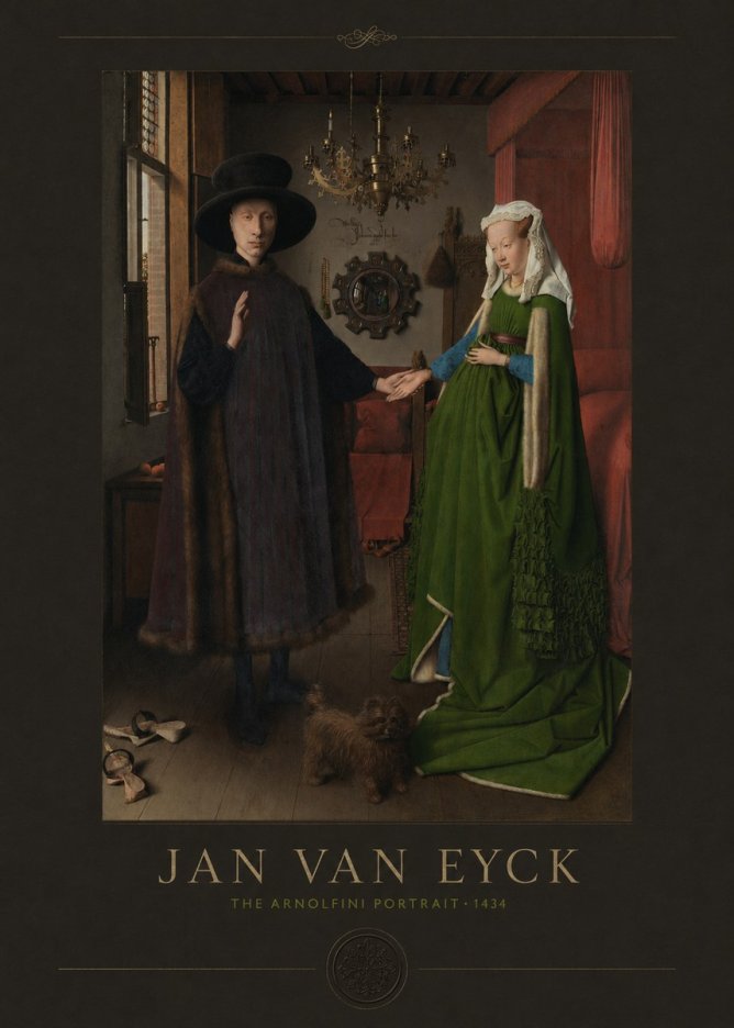 Jan van Eyck The Arnolfini Portrait I No4 - Poszter