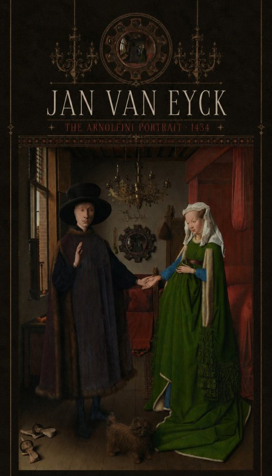 Jan van Eyck The Arnolfini Portrait I No5 - Poszter