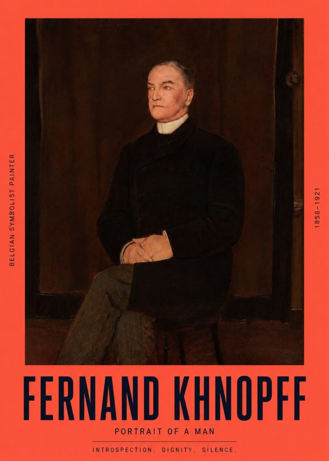 Fernand Khnopff Portrait of a Man No2 - Poszter