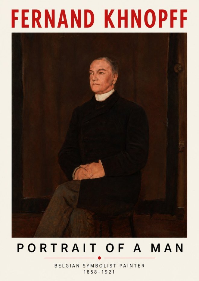 Fernand Khnopff Portrait of a Man No5 - Poszter