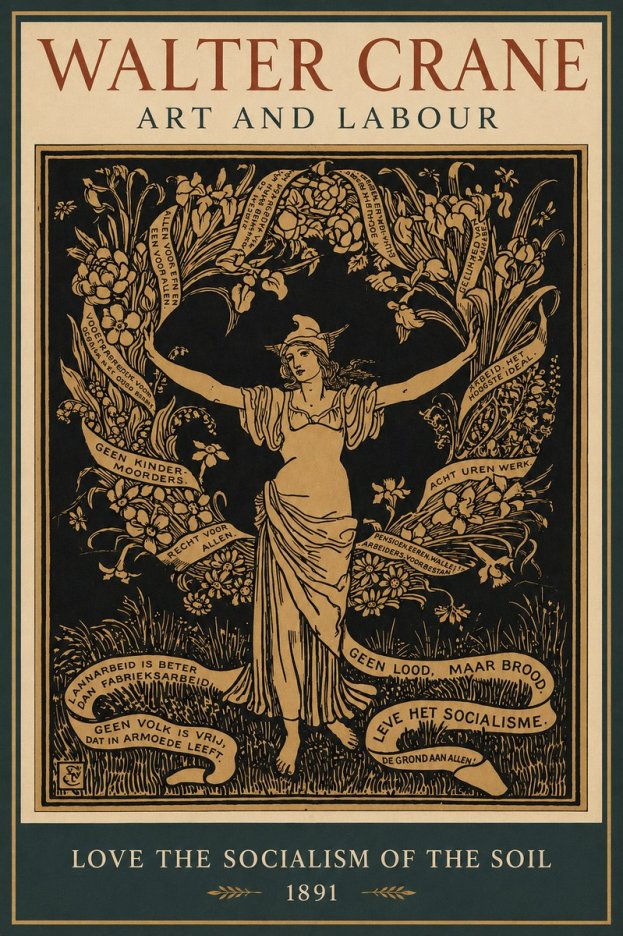 Walter Crane Art and Labour No2 - Poszter