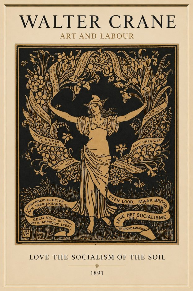 Walter Crane Art and Labour No3 - Poszter