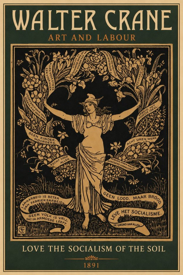 Walter Crane Art and Labour No5 - Poszter