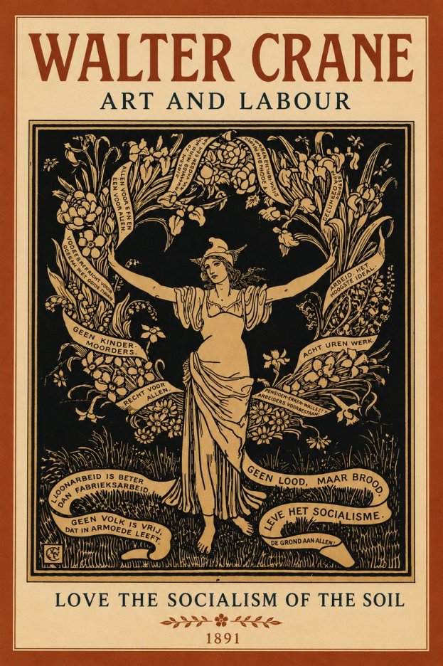 Walter Crane Art and Labour No6 - Poszter