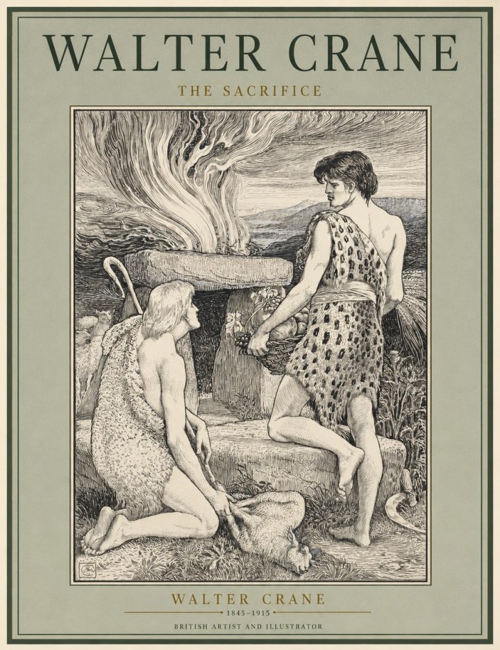 Walter Crane The Sacrifice No2 - Poszter
