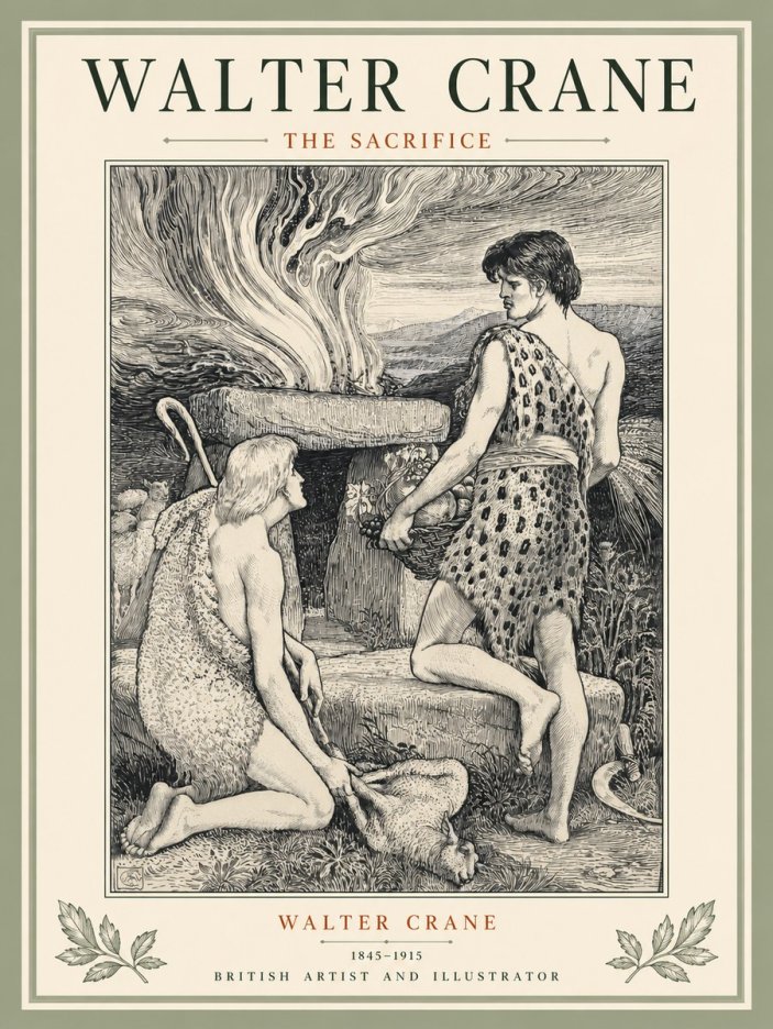 Walter Crane The Sacrifice No5 - Poszter