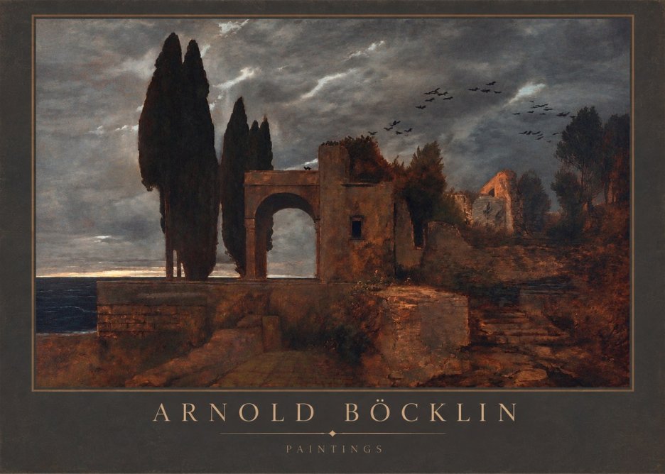 Arnold Böcklin Villa by the Sea I No2 - Poszter