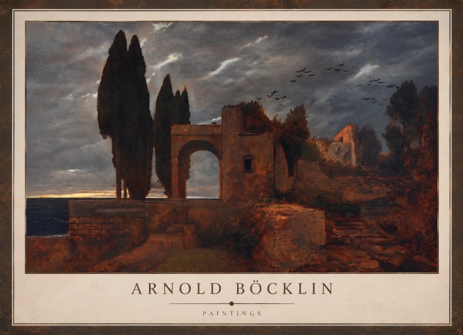 Arnold Böcklin Villa by the Sea I No4 - Poszter