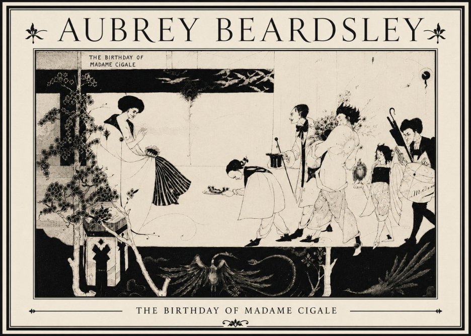 Aubrey Beardsley The Birthday of Madame Cigale No5 - Poszter