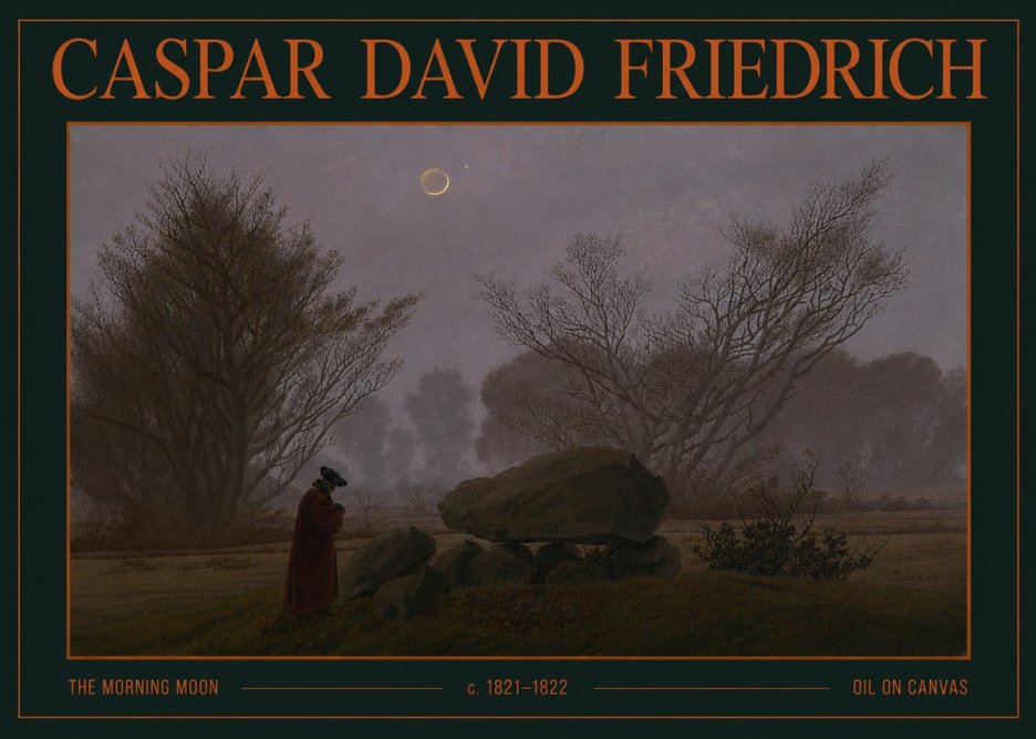 Caspar David Friedrich The Morning Moon No4 - Poszter