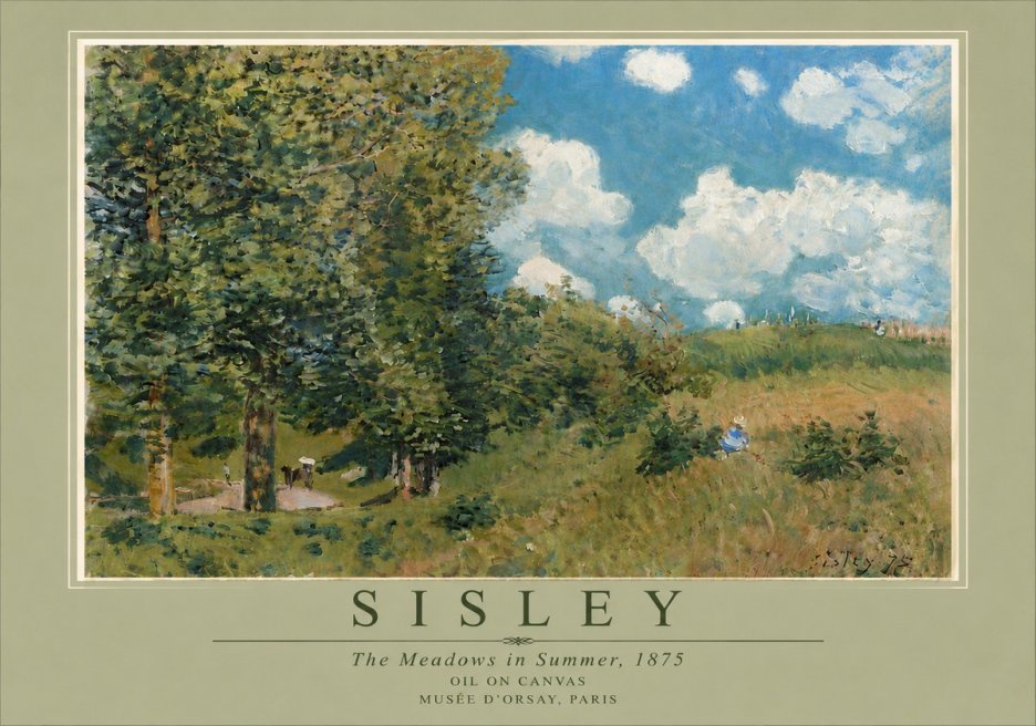 Sisley The Meadows in Summer, 1875 No5 - Poszter