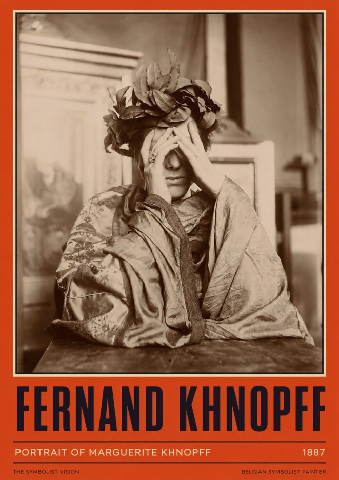 Fernand Khnopff Portrait of Marguerite Khnopff No2 - Poszter