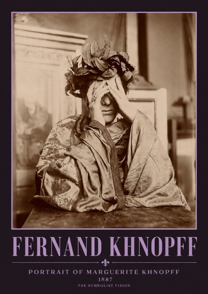 Fernand Khnopff Portrait of Marguerite Khnopff No3 - Poszter