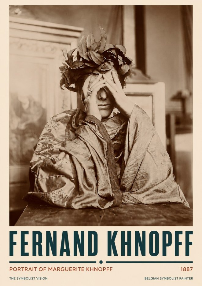 Fernand Khnopff Portrait of Marguerite Khnopff No4 - Poszter