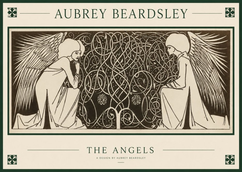 Aubrey Beardsley Two Angels No6 - Poszter