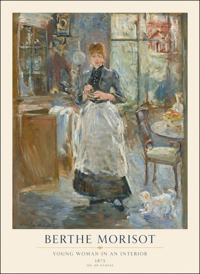 Berthe Morisot Young Woman in an Interior No1 - Poszter