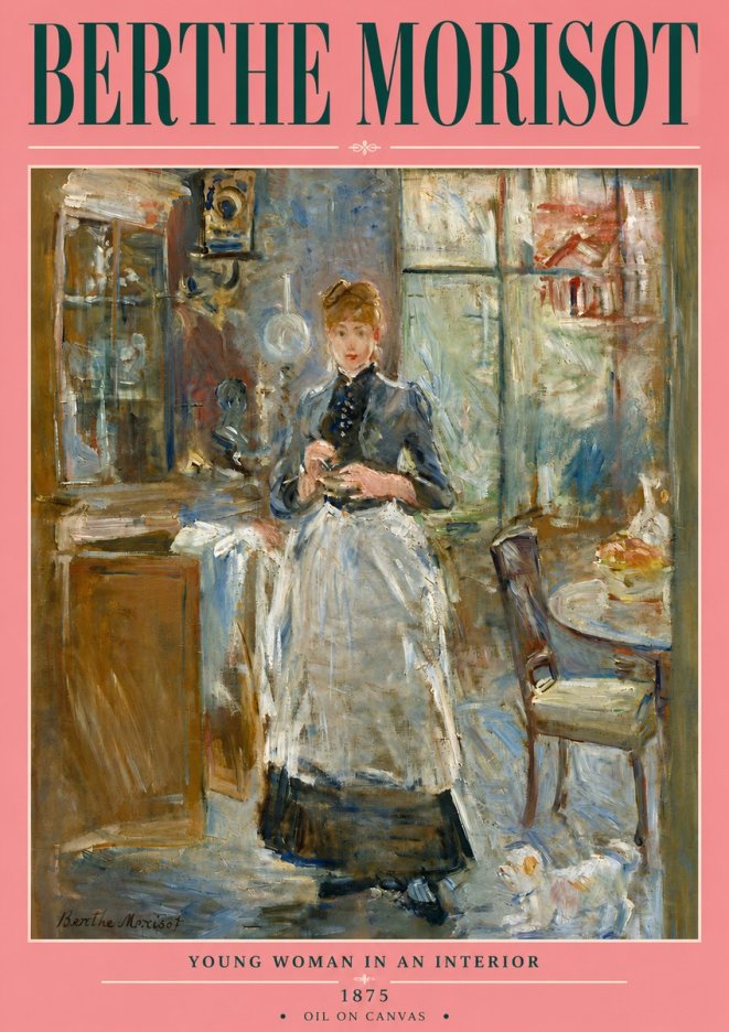 Berthe Morisot Young Woman in an Interior No6 - Poszter