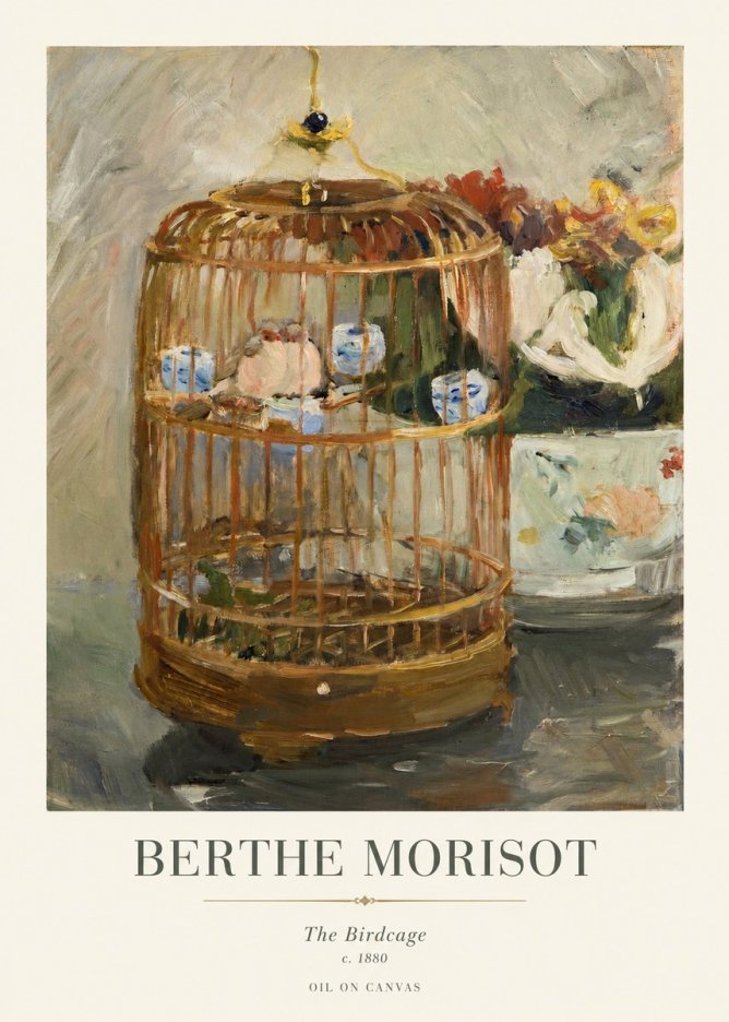 Berthe Morisot The Birdcage I No1 - Poszter