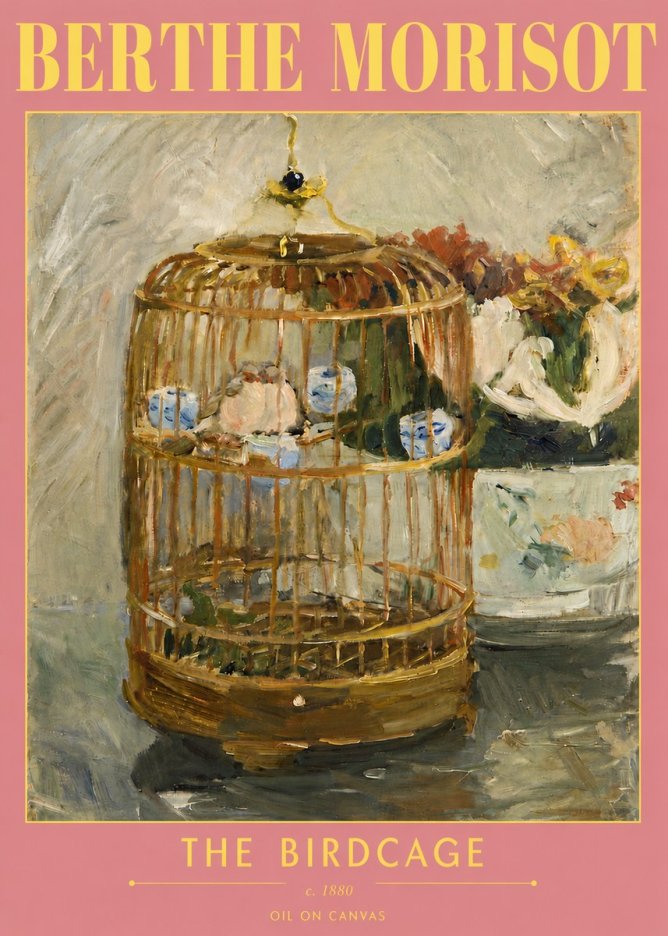 Berthe Morisot The Birdcage I No5 - Poszter