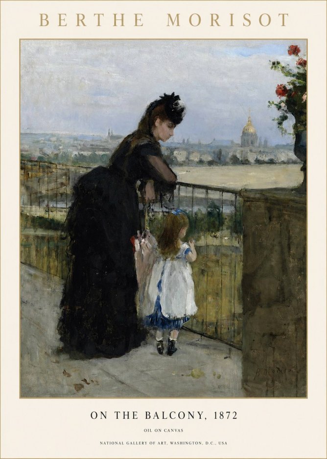 Berthe Morisot On the Balcony, 1872 No1 - Poszter