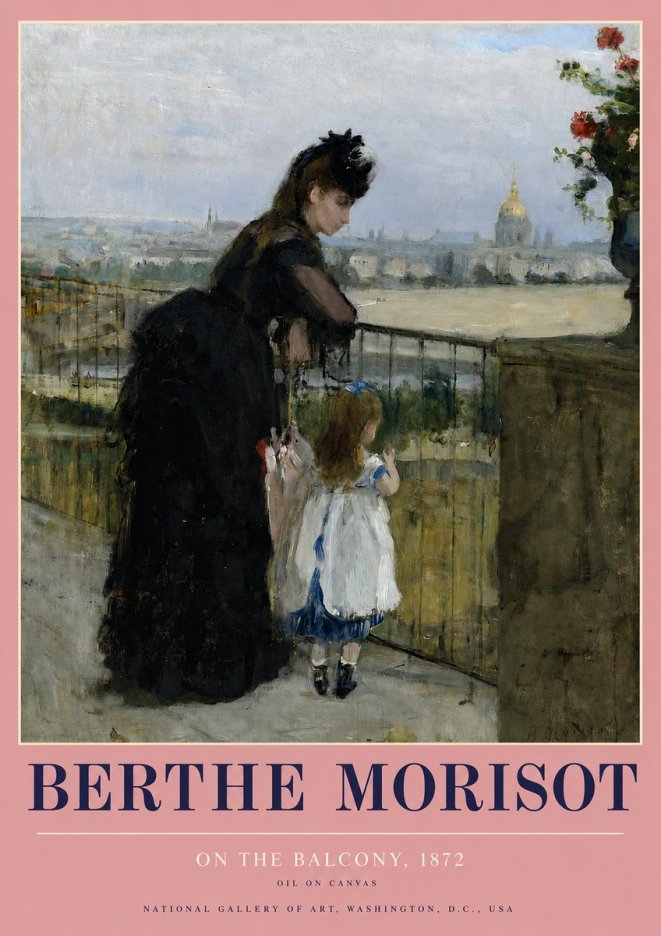 Berthe Morisot On the Balcony, 1872 No2 - Poszter