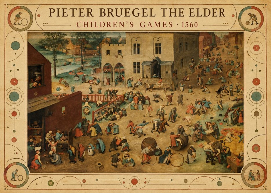 Pieter Bruegel Children's Games I No5 - Poszter