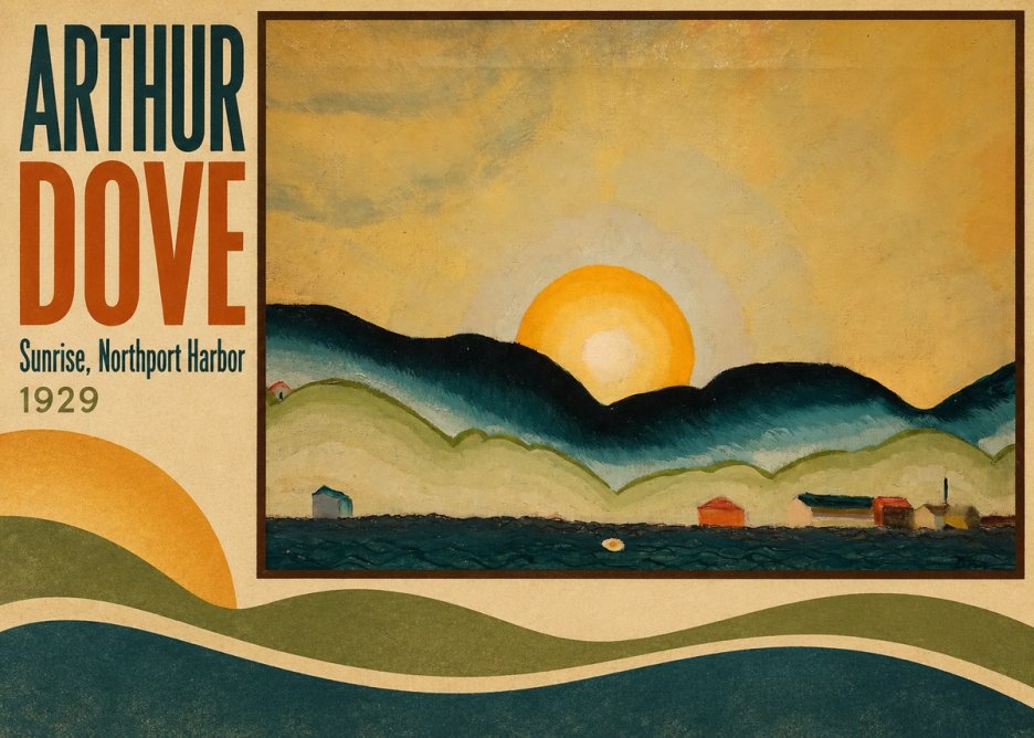 Arthur Dove Sunrise, Northport Harbor No4 - Poszter