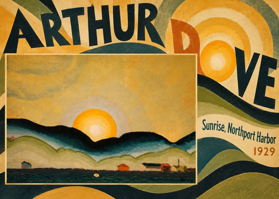 Arthur Dove Sunrise, Northport Harbor No5 - Poszter