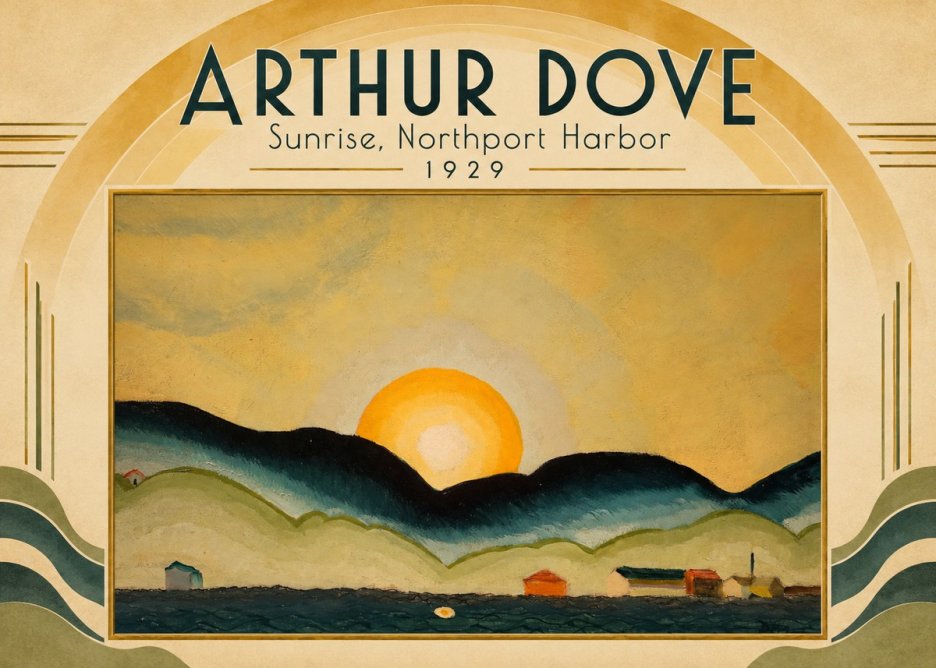 Arthur Dove Sunrise, Northport Harbor No6 - Poszter