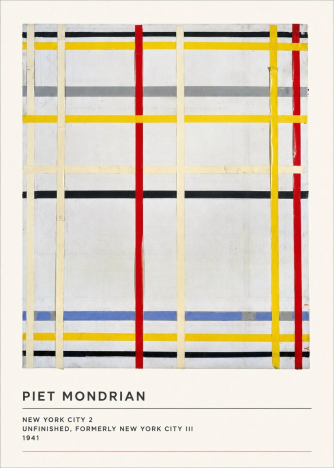 Piet Mondrian New York City 2 No3 - Poszter