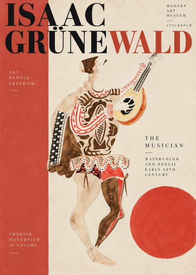 Isaac Grünewald The Lute Player No5 - Poszter