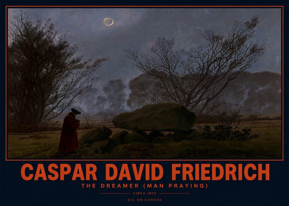 Caspar David Friedrich The Dreamer (Man Praying) No2 - Poszter