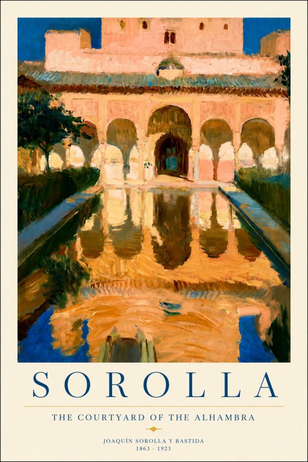 Sorolla The Courtyard of the Alhambra No2 - Poszter