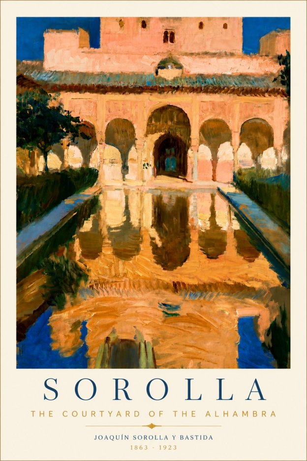 Sorolla The Courtyard of the Alhambra No5 - Poszter