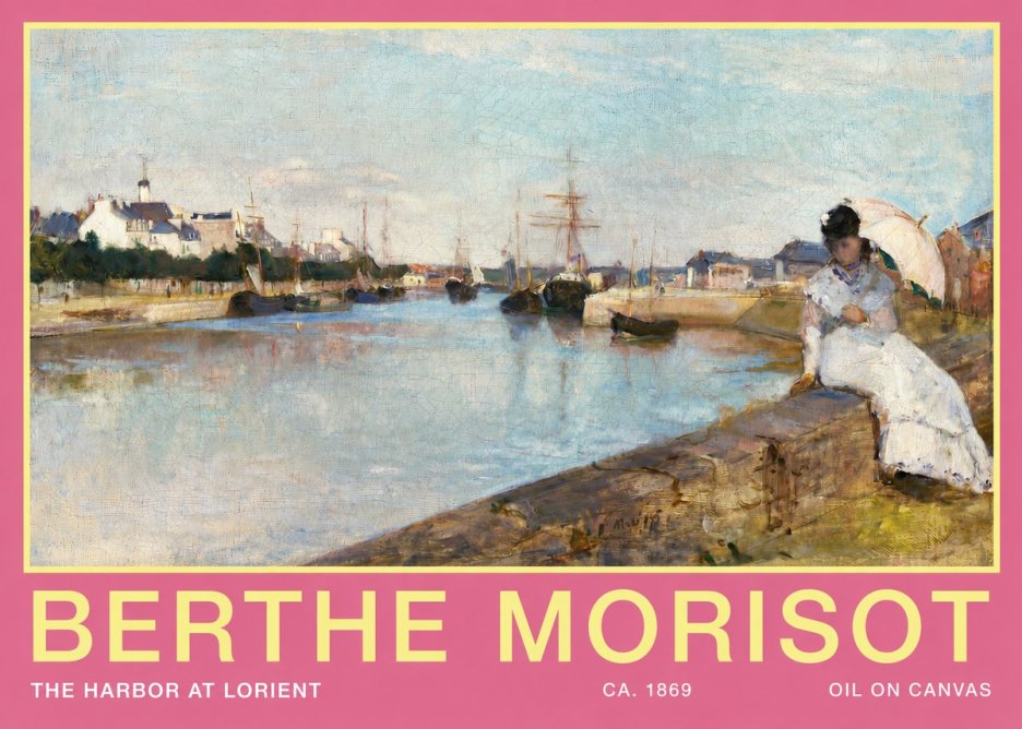 Berthe Morisot The Harbor at Lorient No2 - Poszter