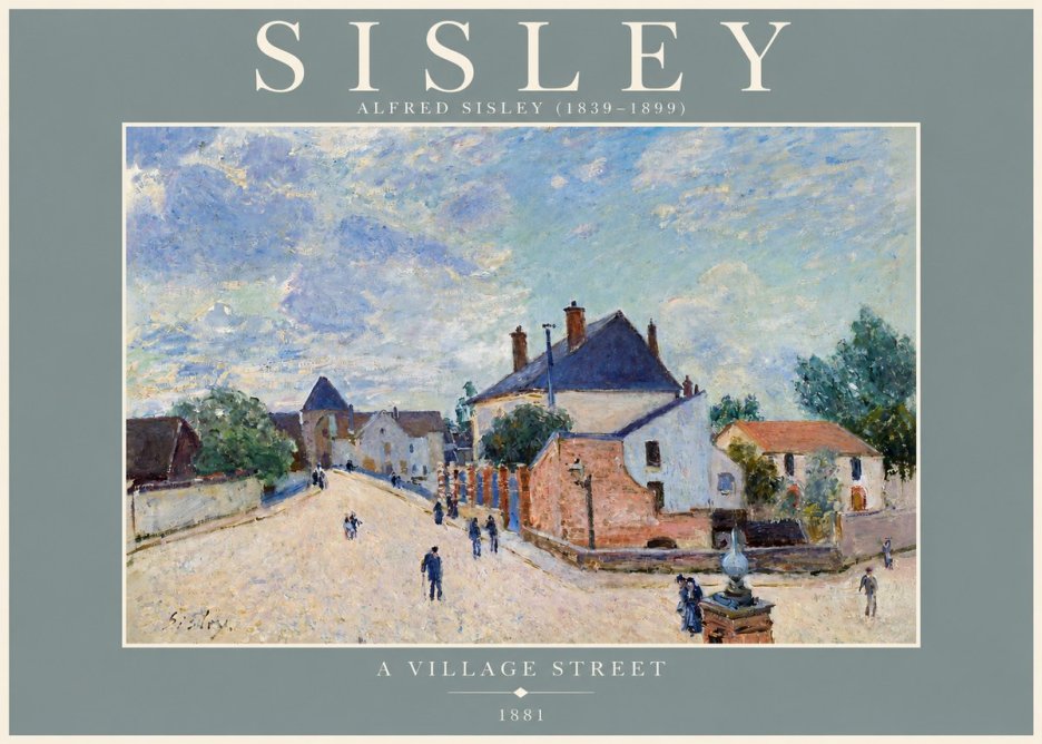Sisley A Village Street No2 - Poszter