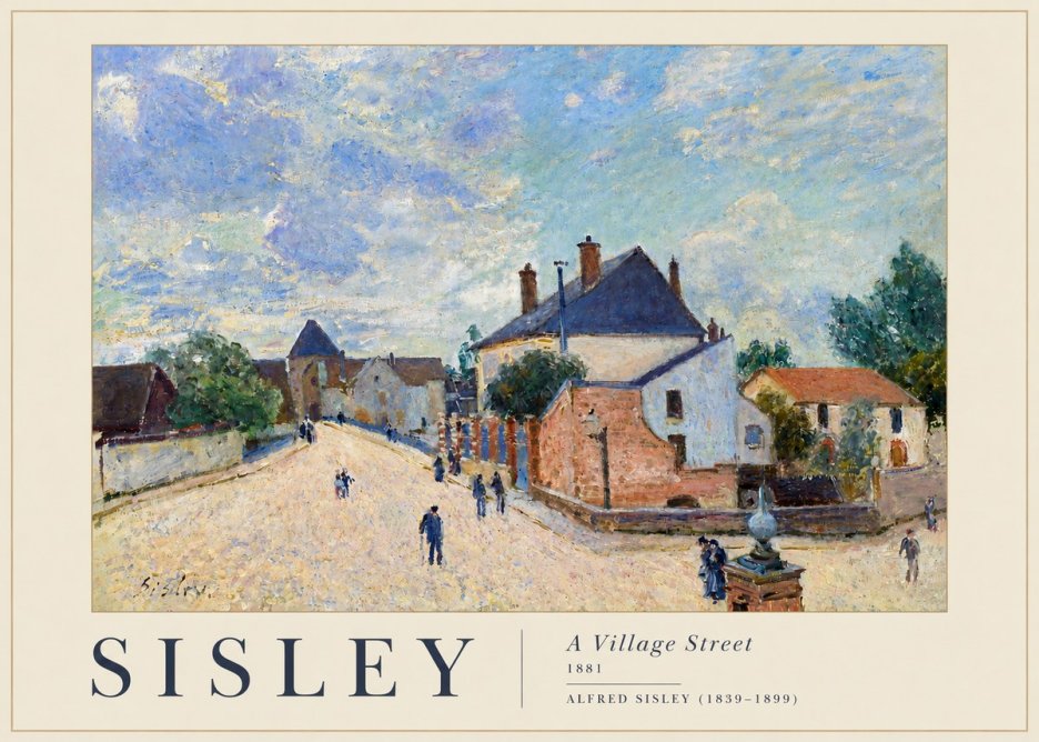 Sisley A Village Street No4 - Poszter