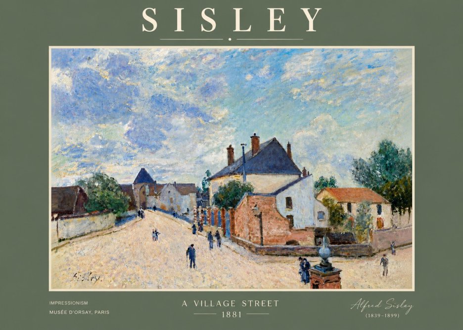 Sisley A Village Street No5 - Poszter