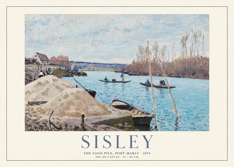 Sisley The Sand Pile, Port-marly No1 - Poszter
