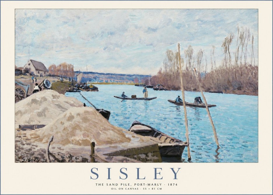 Sisley The Sand Pile, Port-marly No2 - Poszter