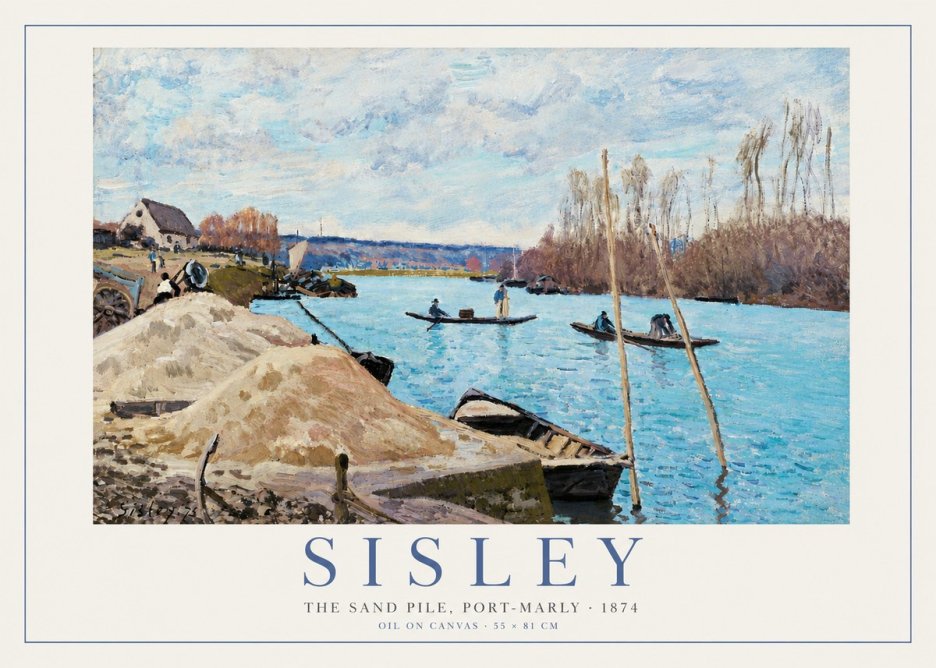 Sisley The Sand Pile, Port-marly No4 - Poszter