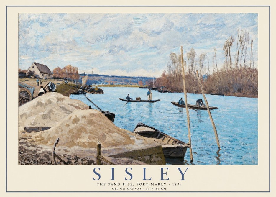 Sisley The Sand Pile, Port-marly No5 - Poszter